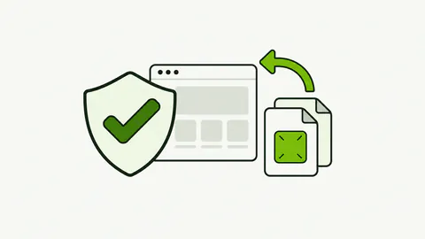 Uno scudo protegge una pagina web e le sue copie di sicurezza.