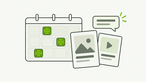 Un calendario organizza contenuti e conversazioni per i social.
