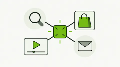 Un modulo centrale coordina ricerca, acquisti, video e messaggi.